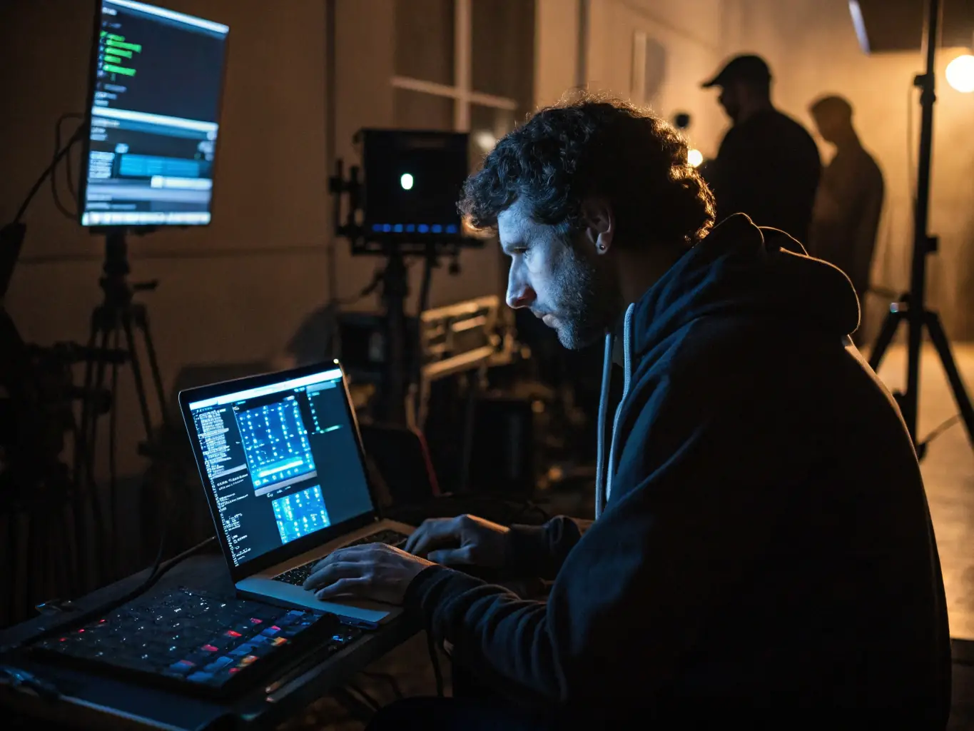 A technician using ioJump to remotely troubleshoot a computer issue, showcasing the platform's technical support capabilities.
